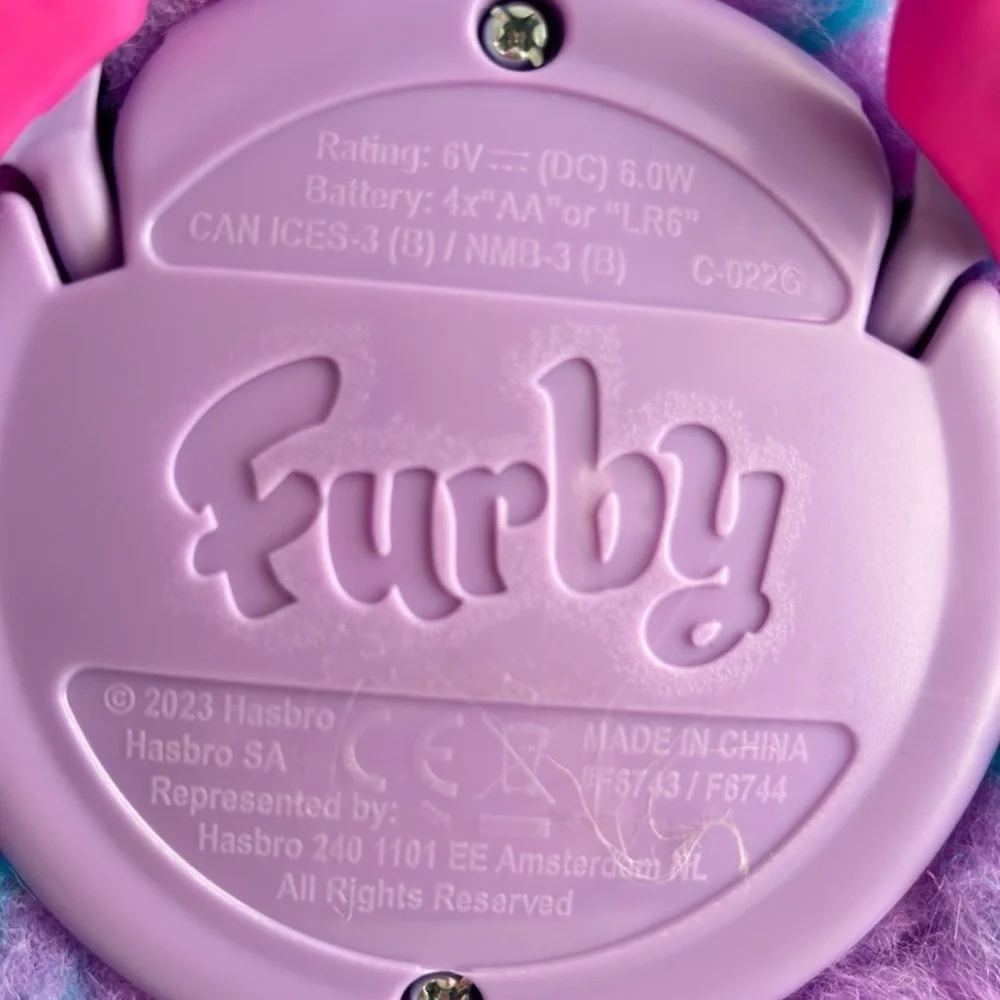 2023 Hasbro Furby Blue Purple Tie Dye  Plush Interactive Toy Tested No Box
